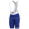 Completo Maglia + Pantaloncino con bretelle 2022 BikeExchange Jayco Manica Corta Bianco Blu